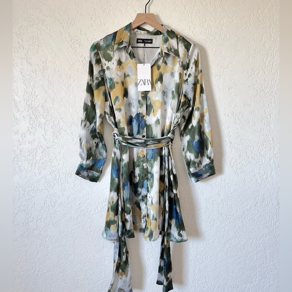 Zara Tie Dye Printed Short Dress